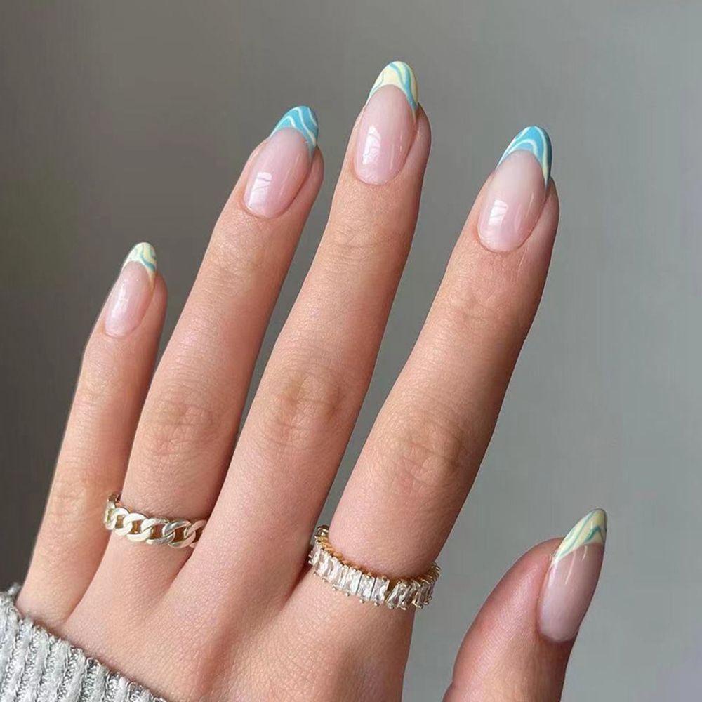 Cloud Pattern Design False Nails - Orchid Unique