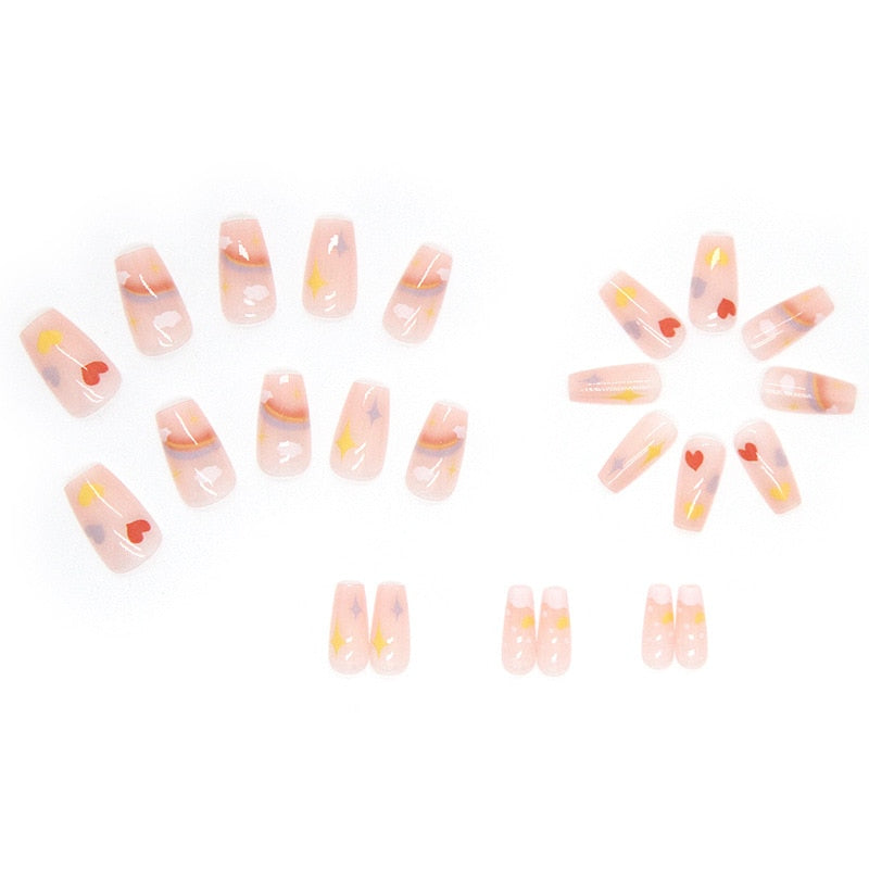 Cute Childlike Press on Nail Art - Orchid Unique
