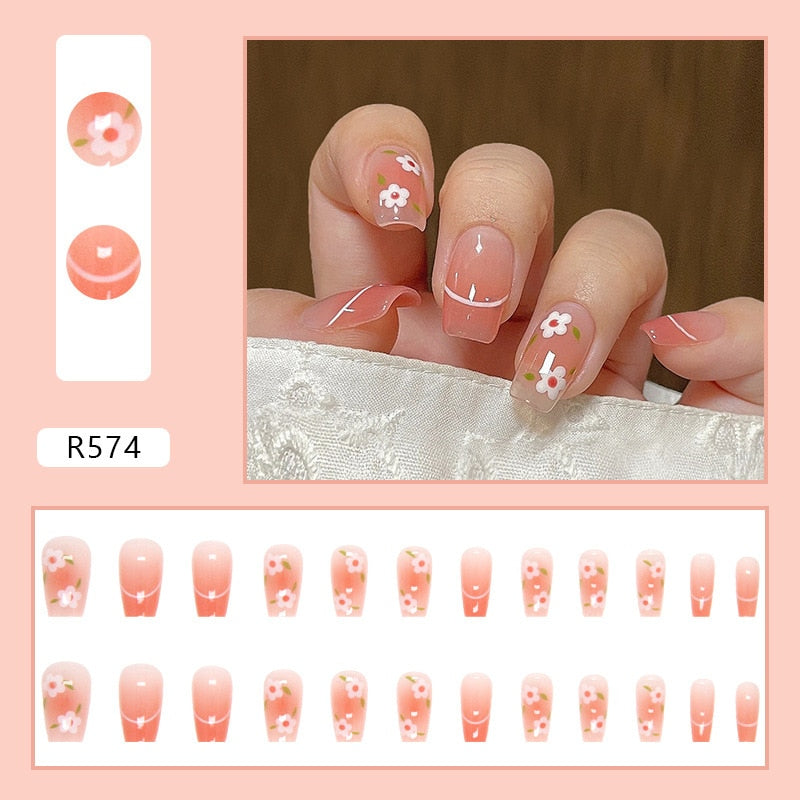 Cute Childlike Press on Nail Art - Orchid Unique