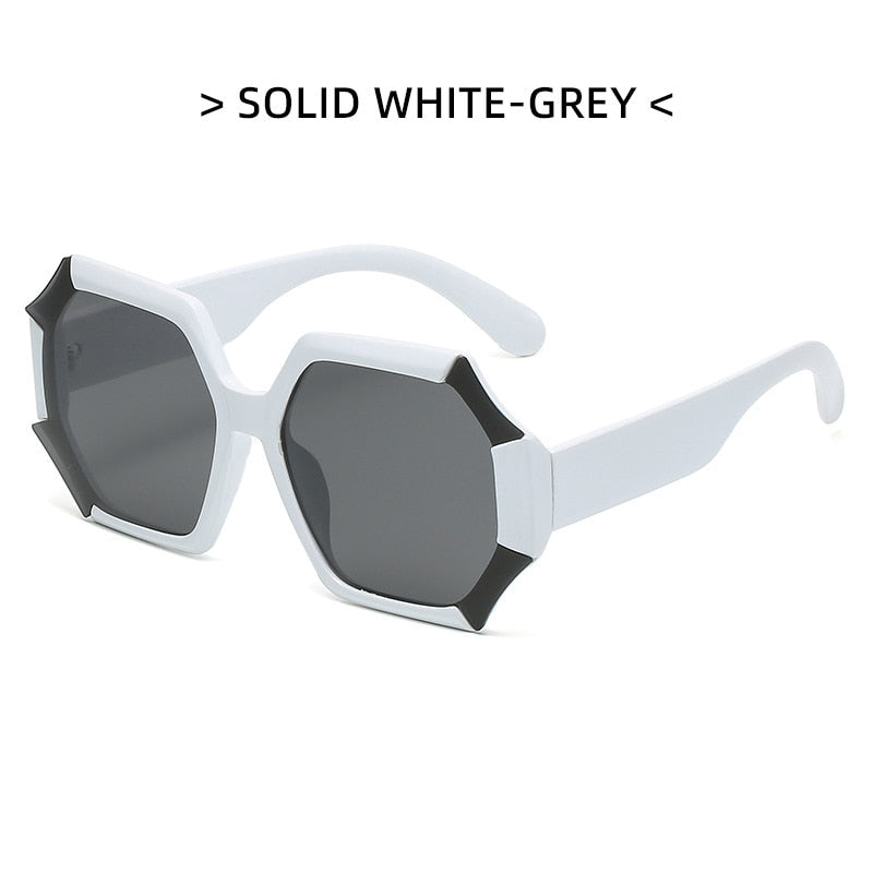 Fashion Oversize Lrregular Sunglasses Women 2022 Luxury Brand Design Retro Sun Glasses Female UV400 Eyewear Trending Products - Orchid Unique