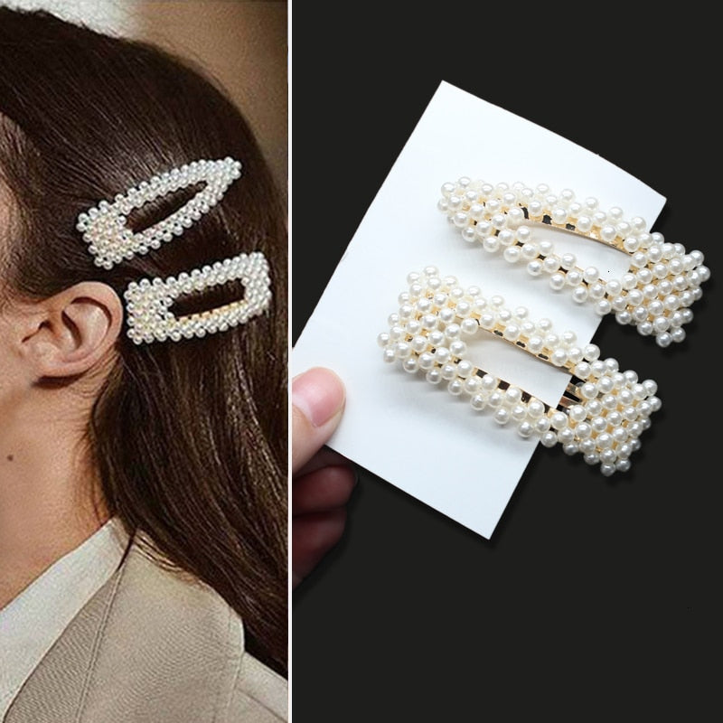 Handmade Pearls Hair Clips - Orchid Unique