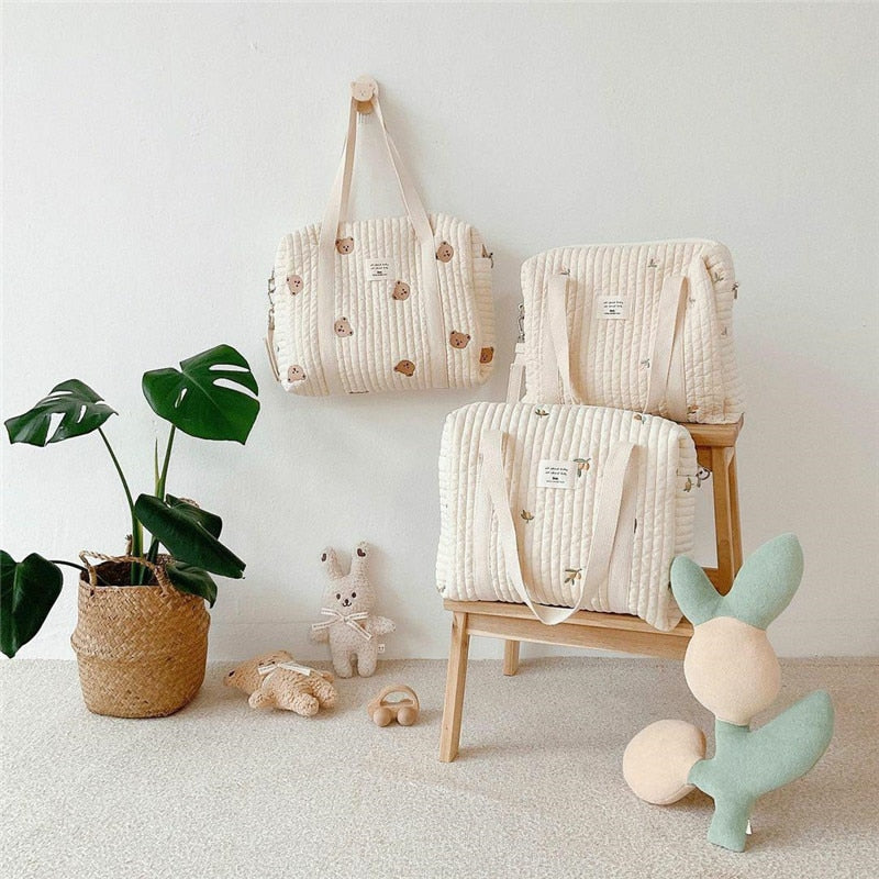 Newborn Baby Care Diaper and Storage Organizer Large Handbags - Orchid Unique