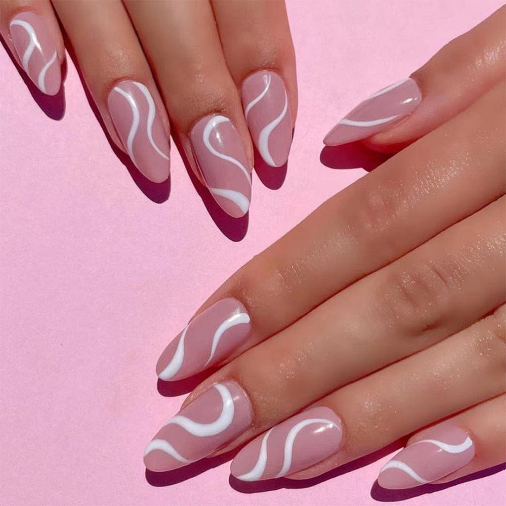 Charming Detachable Finished Fingernails - Orchid Unique