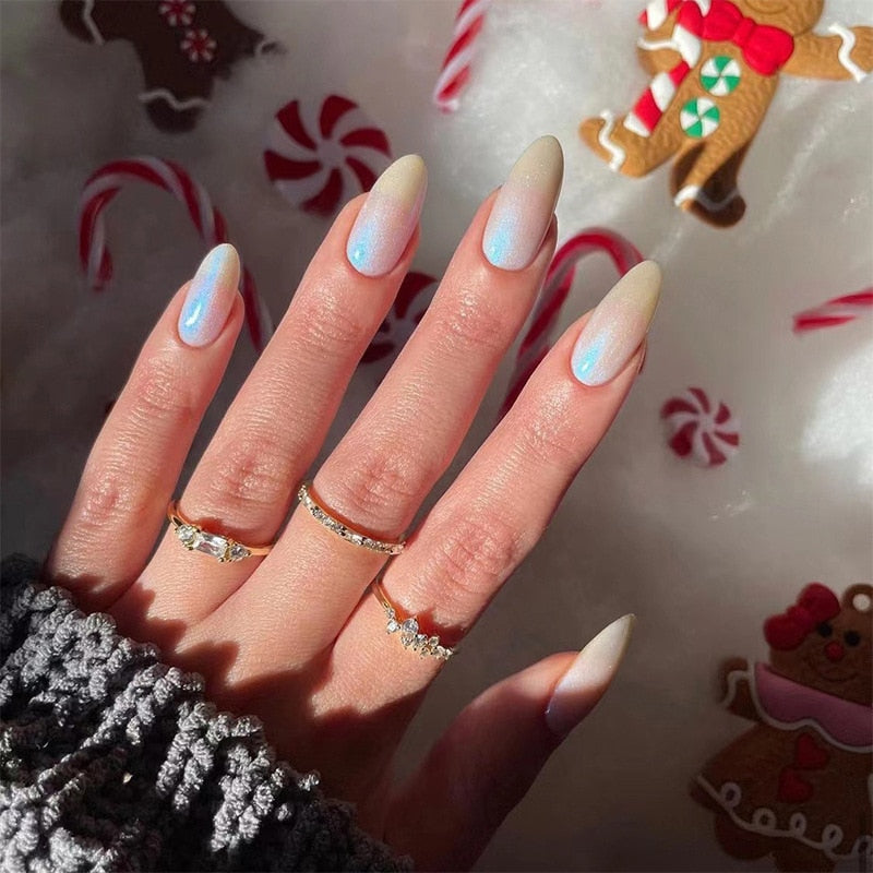 Almond Shape Fake Nails - Orchid Unique