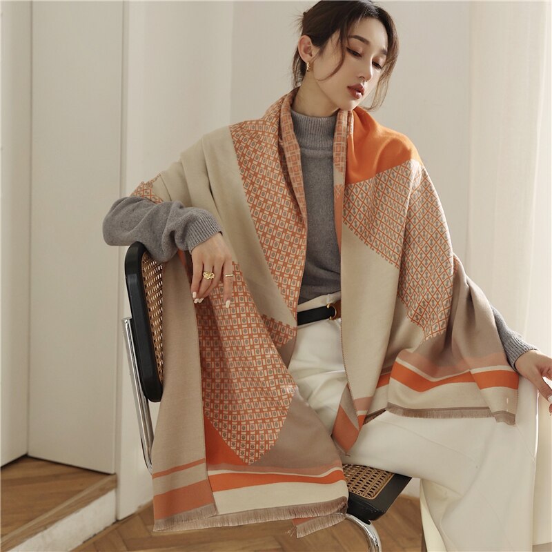 2023 Cashmere Winter Scarf for Women Luxury - Orchid Unique