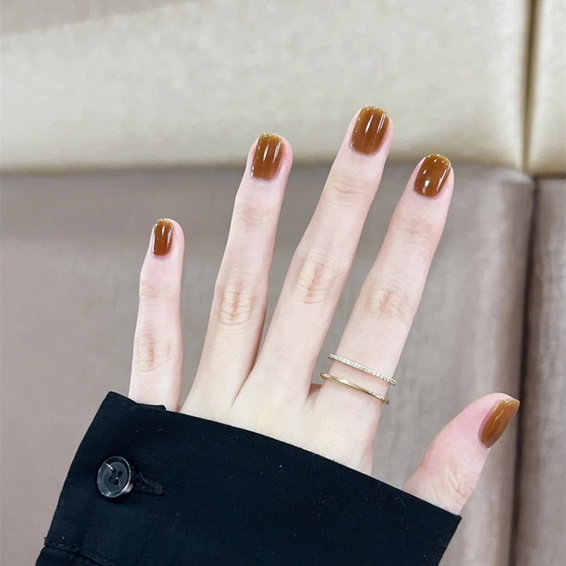 Light Color Solid Fake Nails - Orchid Unique