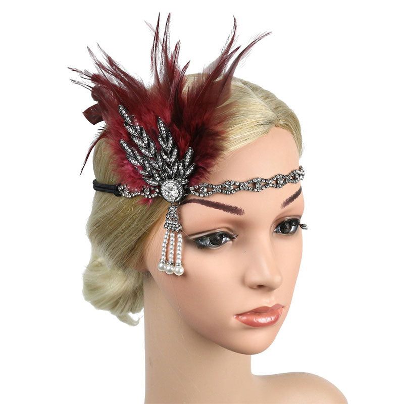 Feather Flapper Headband - Orchid Unique