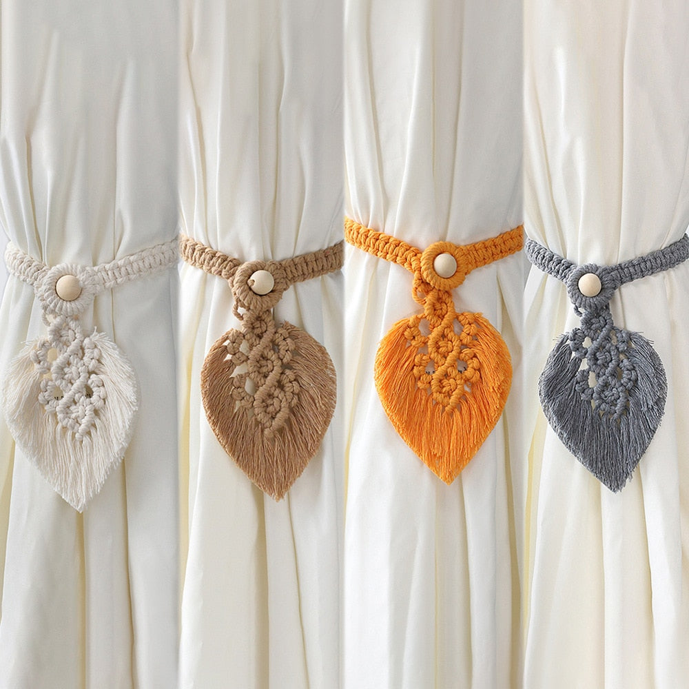 Macrame Room Curtain Tieback Rope - Orchid Unique