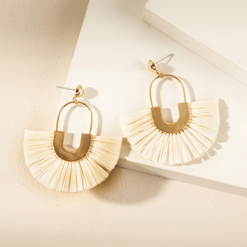 Fashion Handmade Tassel Pendant Earrings - Orchid Unique