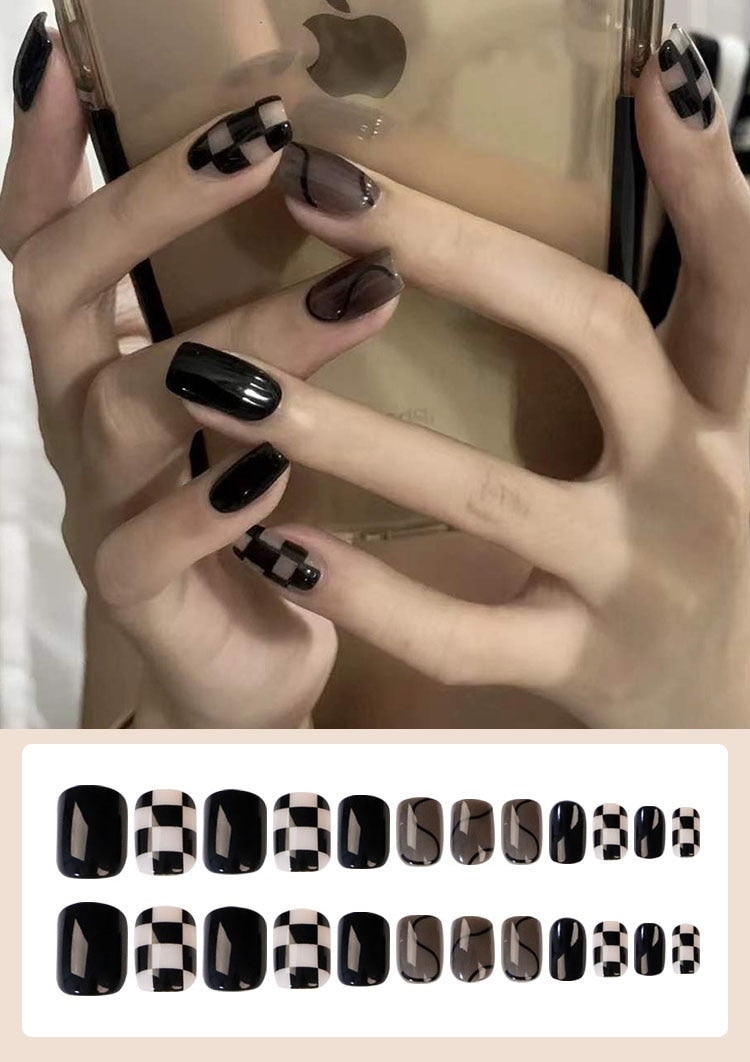 Jelly Press on Fake Nails - Orchid Unique