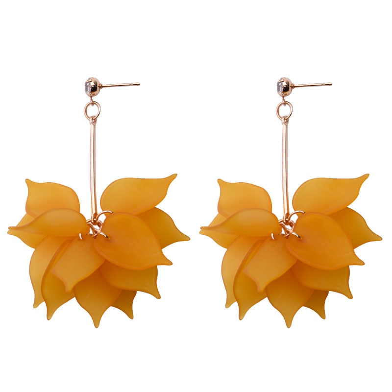 Multicolored Long Drop Earrings - Orchid Unique