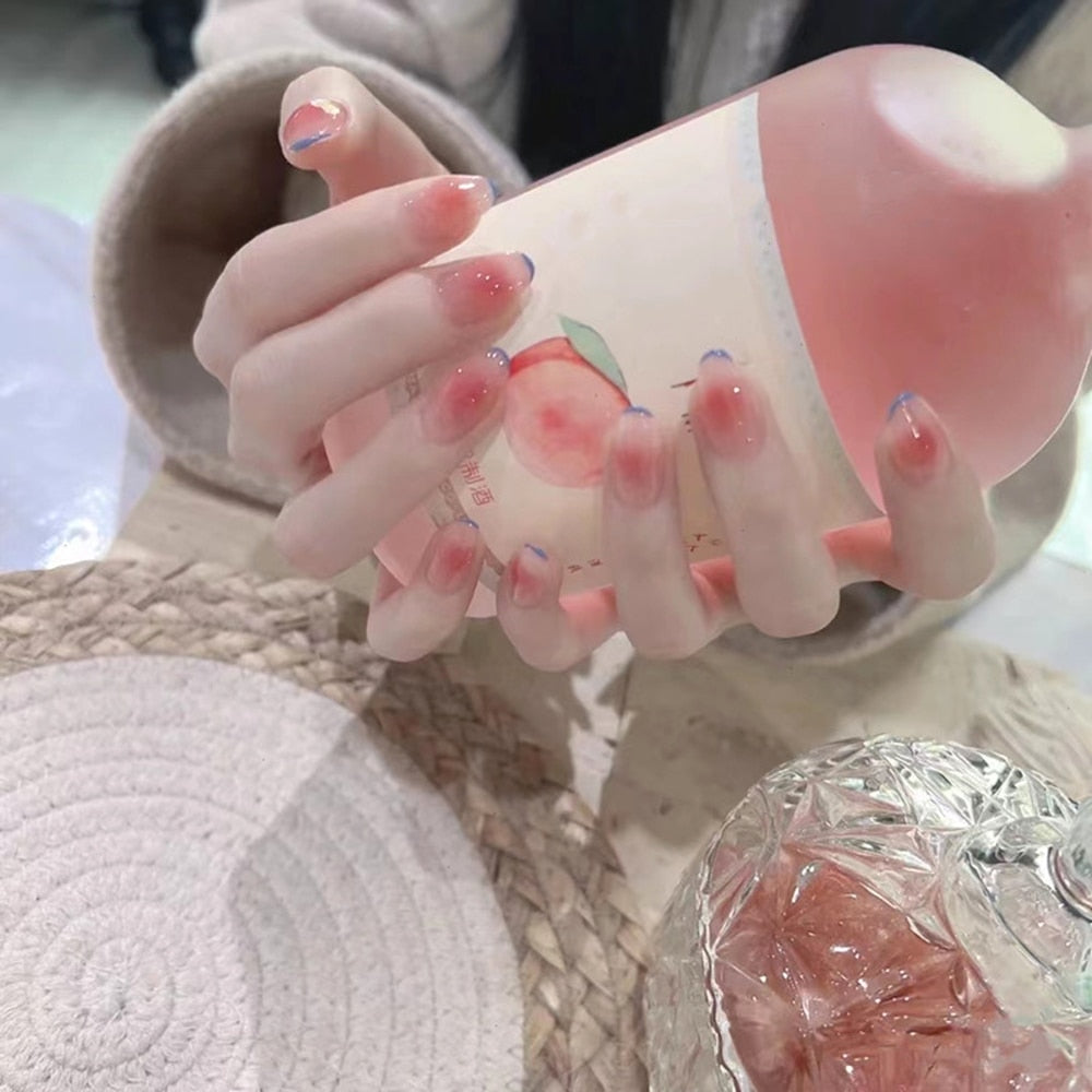 Mid-length Stiletto Nail Tips - Orchid Unique