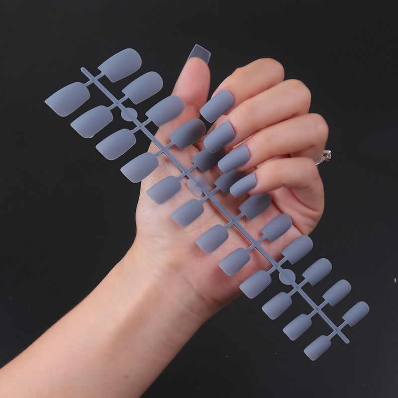 Matte False Nails Glue Square Head - Orchid Unique