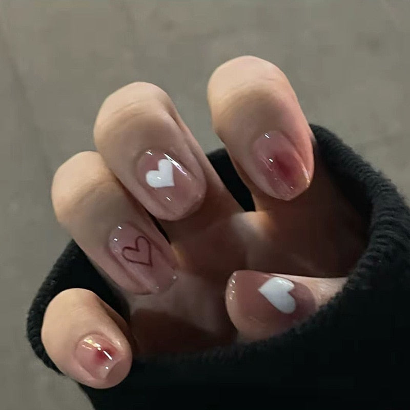 Sweet Short Round/Square Head False Nail Art - Orchid Unique