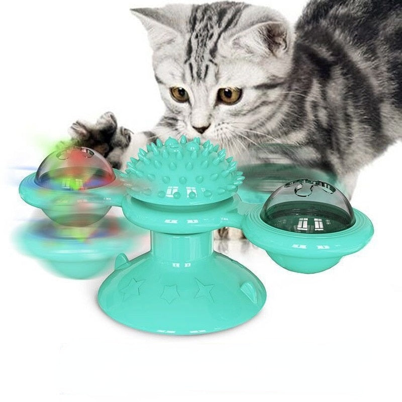 Interactive windmill cat toy - Orchid Unique