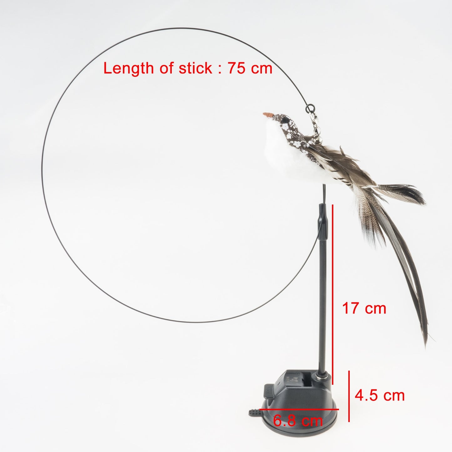 Handsfree Bird/Feather Cat Wand - Orchid Unique