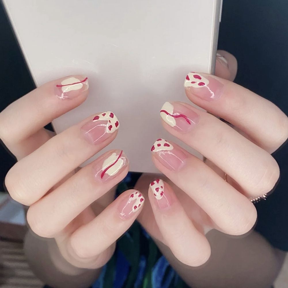Sweet Short Round/Square Head False Nail Art - Orchid Unique