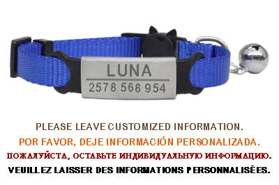 Personalized ID Tag Cat Collar Bell - Orchid Unique