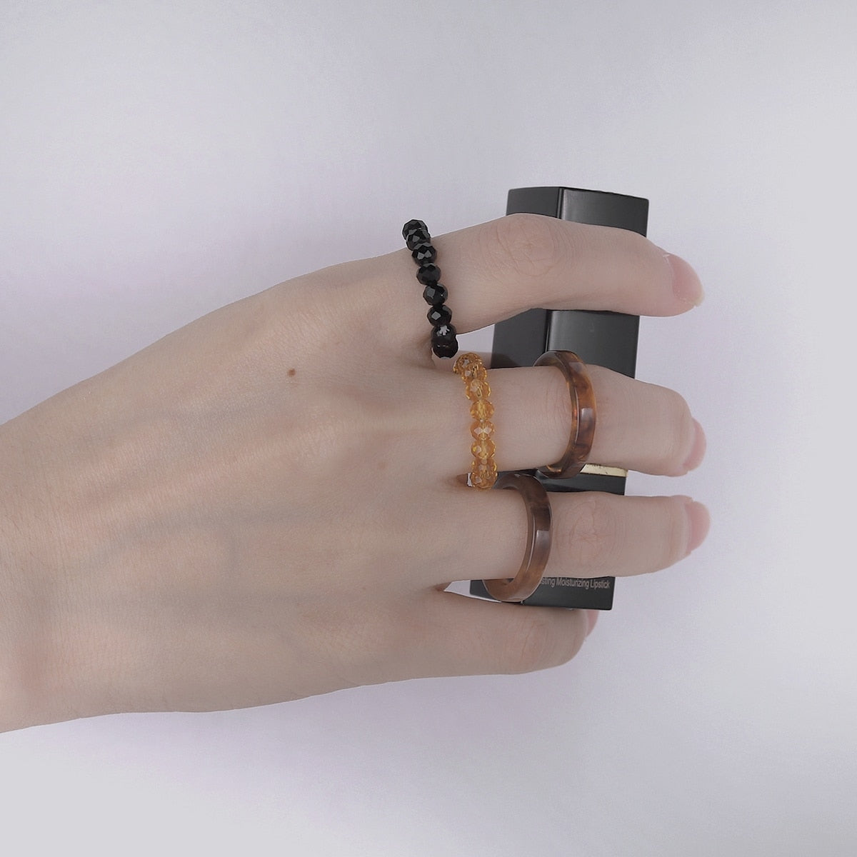 3pcs/set Acrylic Ring Set - Orchid Unique