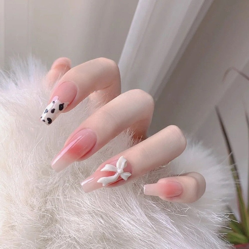 Sweet Short Round/Square Head False Nail Art - Orchid Unique