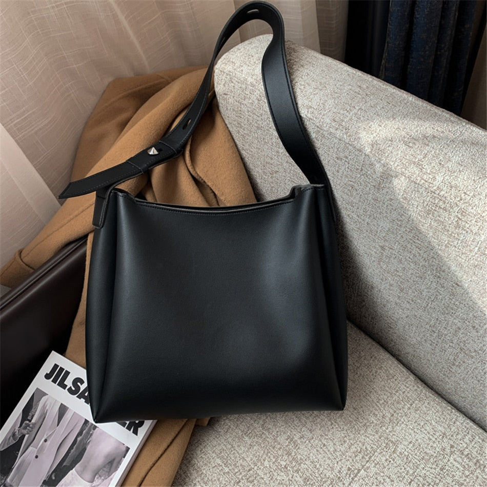 Leather Shoulder Bags - Orchid Unique