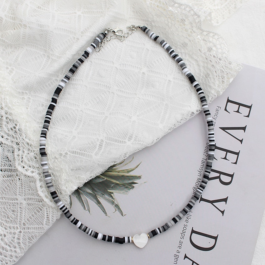 Natural Shell Beads Necklace - Orchid Unique