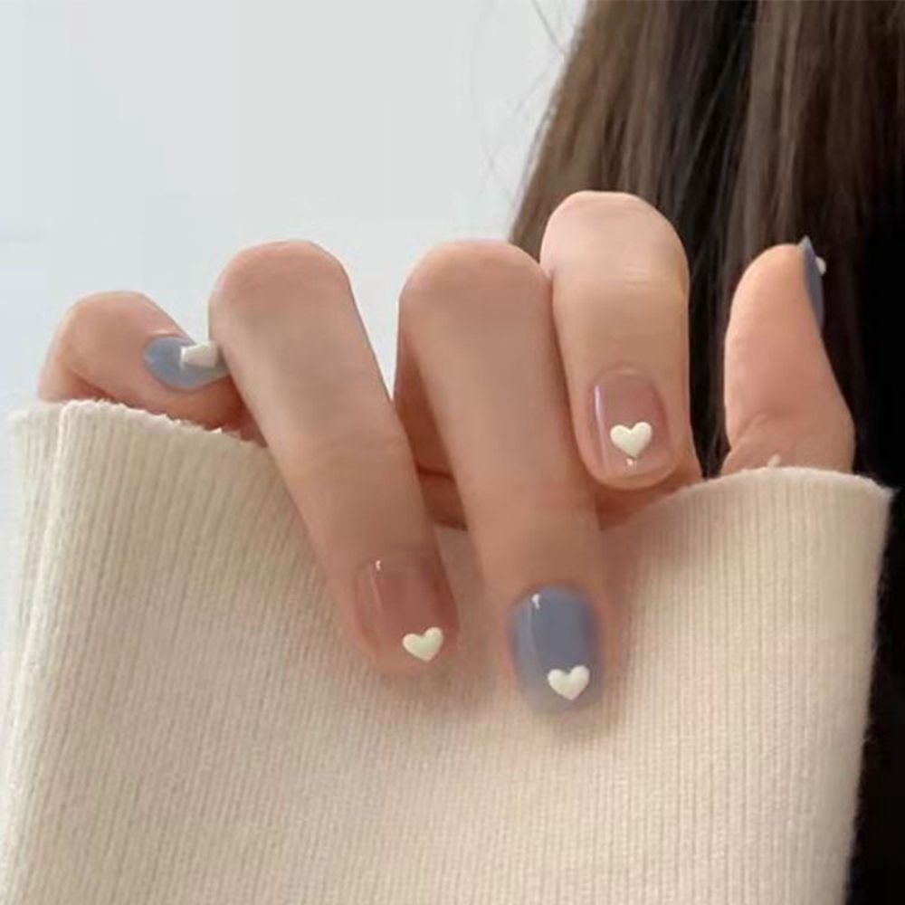 Sweet Short Round/Square Head False Nail Art - Orchid Unique