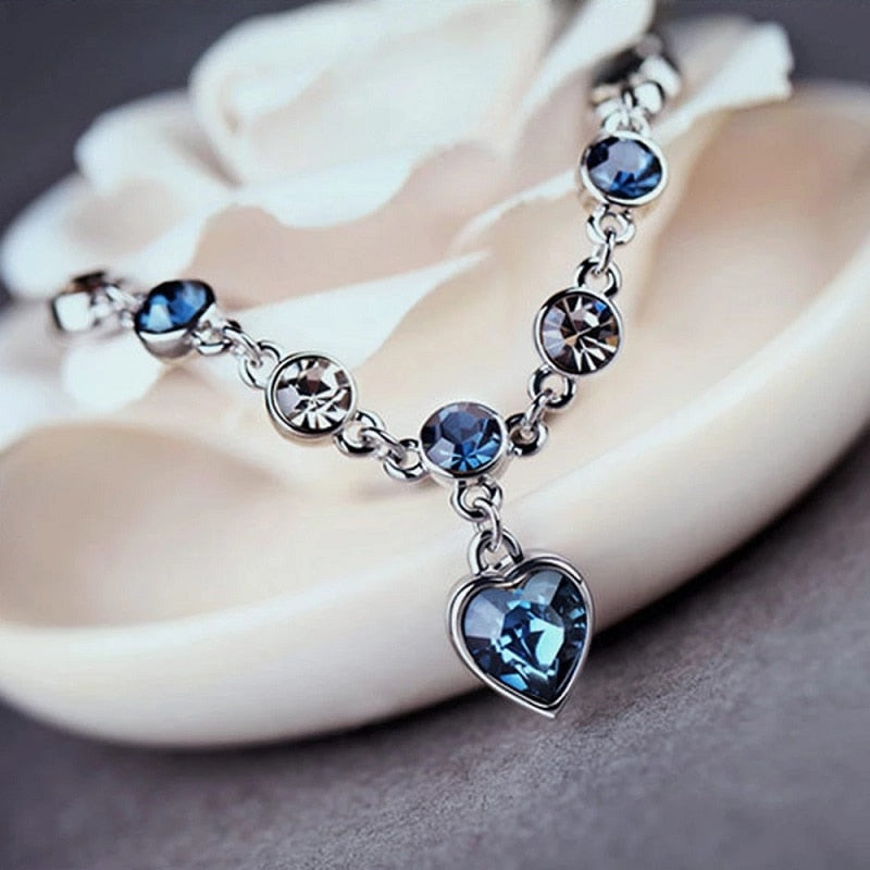 Heart of Ocean Pendant Bracelets - Orchid Unique