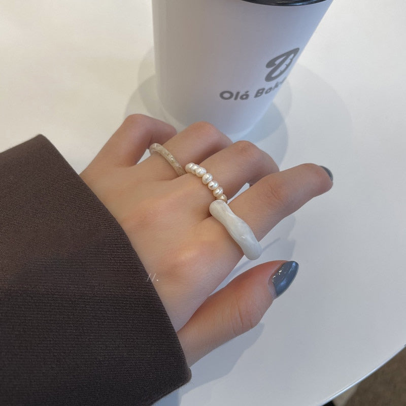 3pcs/set Acrylic Ring Set - Orchid Unique