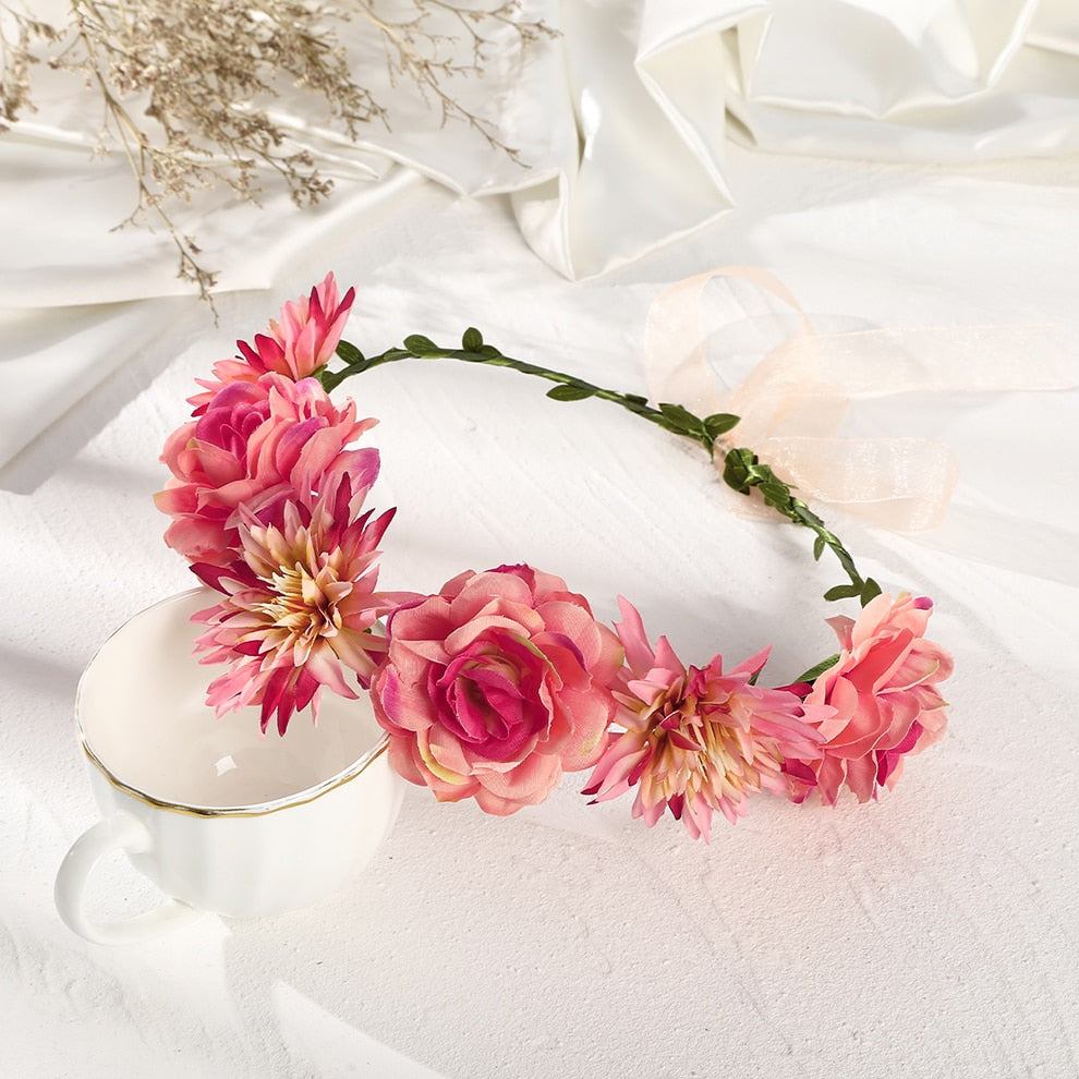 Molans Spring Bohemian Flower Crowns - Orchid Unique