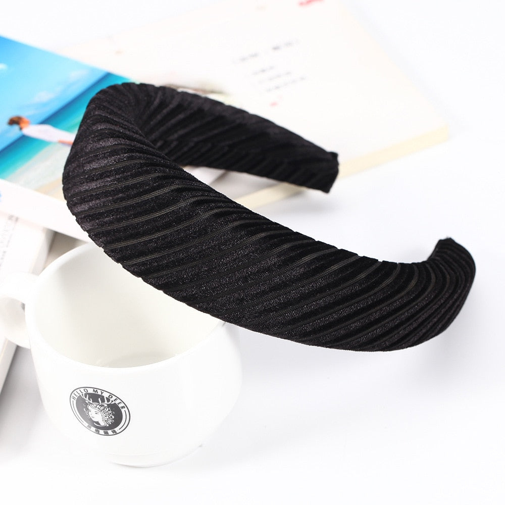 Haimeikang Solid Color Velvet Headband Hair Bands Winter New Sponge Hair Hoop Bezel Headbands For Women Fashion Hair Accessories - Orchid Unique