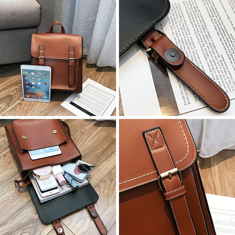 Vintage Shoulder + Backpack Bag - Orchid Unique