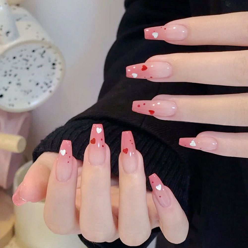 Ballet French Coffin False Nails - Orchid Unique