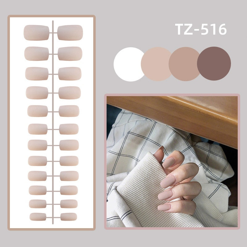 Matte False Nails Glue Square Head - Orchid Unique