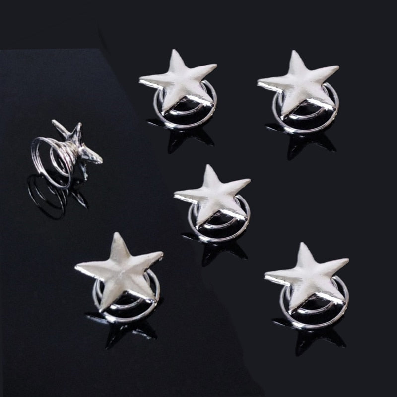 Gold Star Swirl Spiral Hairpin Barrettes - Orchid Unique