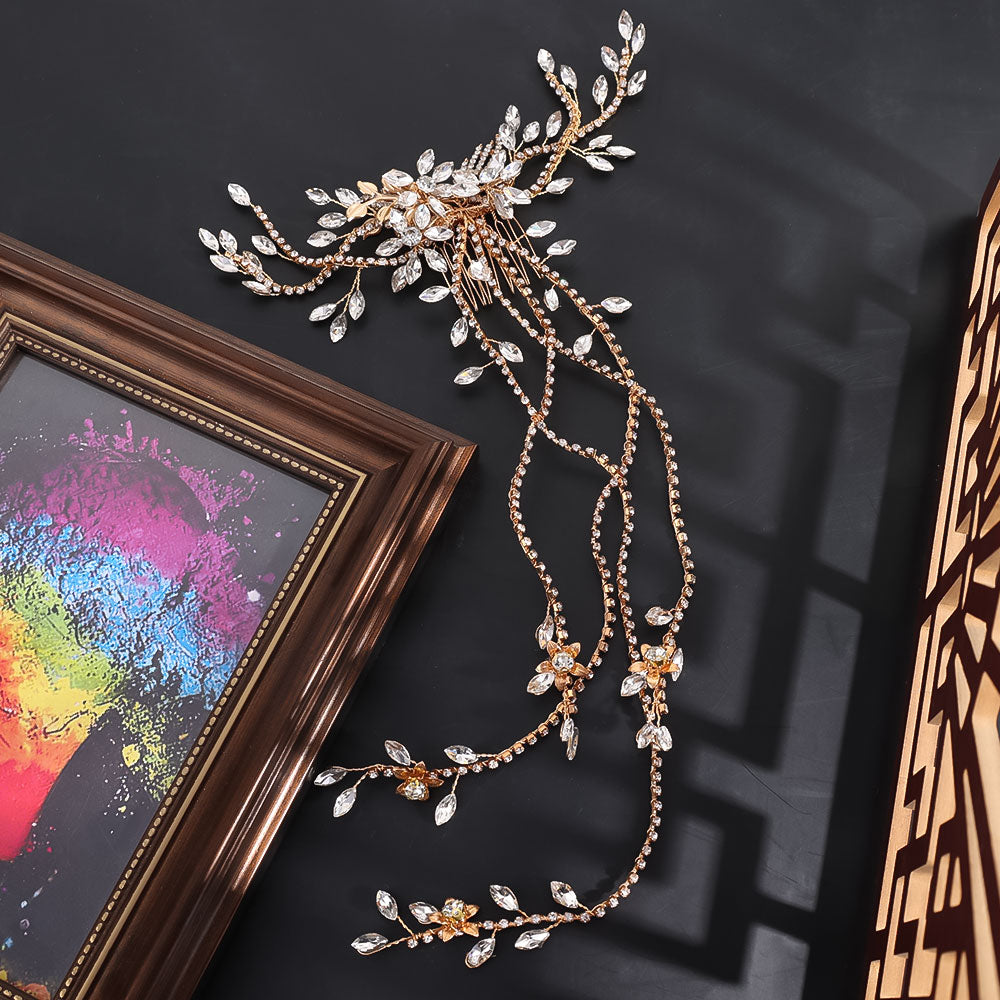 Elegant Crystal Wedding Hair Combs - Orchid Unique