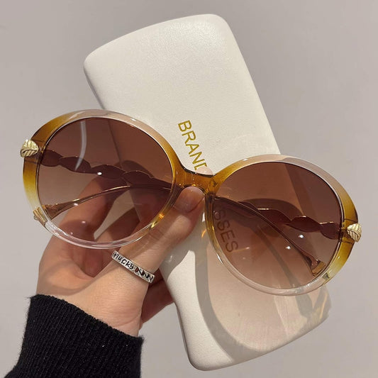 Vintage Round Frame Sunglasses - Orchid Unique
