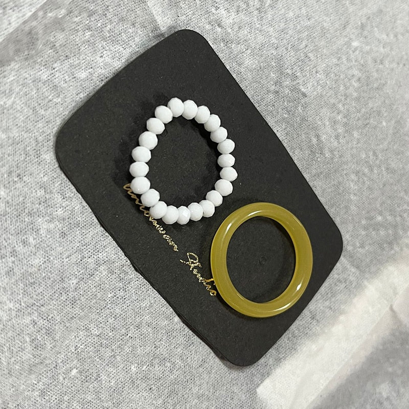 3pcs/set Acrylic Ring Set - Orchid Unique