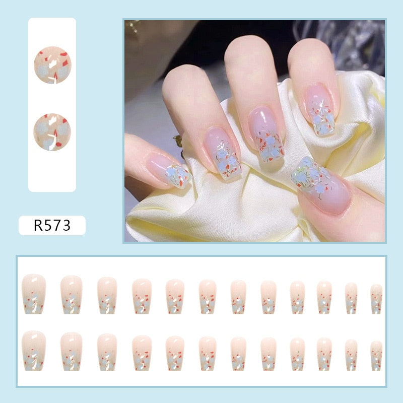 Cute Childlike Press on Nail Art - Orchid Unique