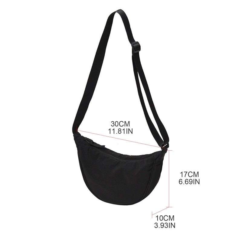 Women Half Moon Shape Crossbody Chest Bag - Orchid Unique