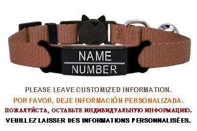 Personalized ID Tag Cat Collar Bell - Orchid Unique