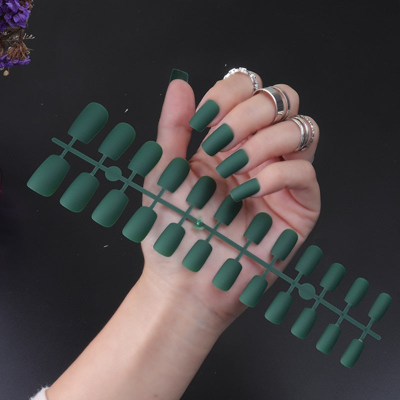Matte False Nails Glue Square Head - Orchid Unique