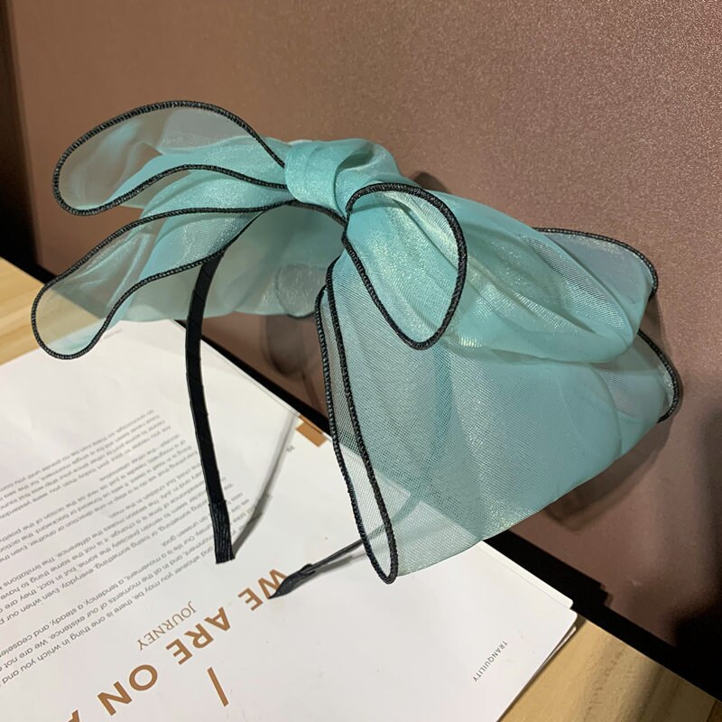 Big Bow Floral Shining Hair Band - Orchid Unique