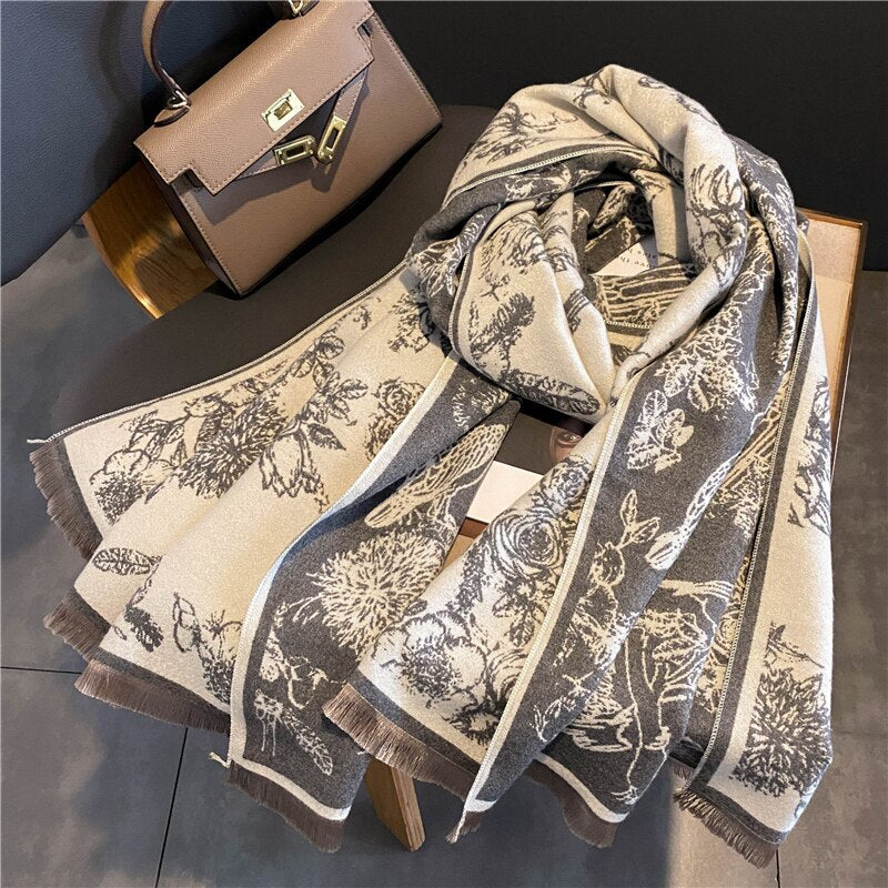 2023 Cashmere Winter Scarf for Women Luxury - Orchid Unique