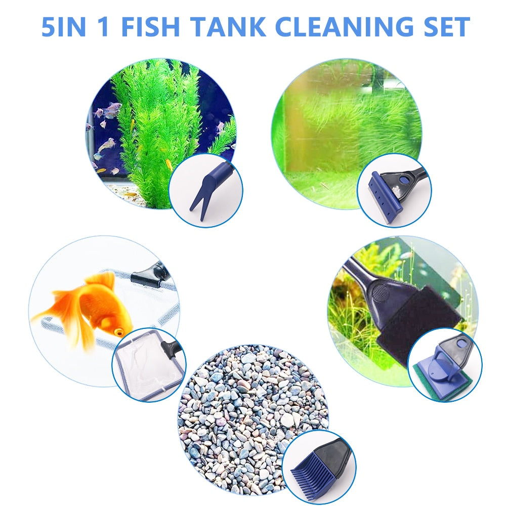 Aquarium Cleaning Tool Set - Orchid Unique
