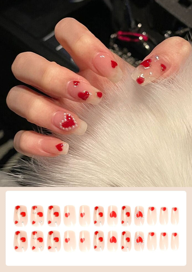 Jelly Press on Fake Nails - Orchid Unique