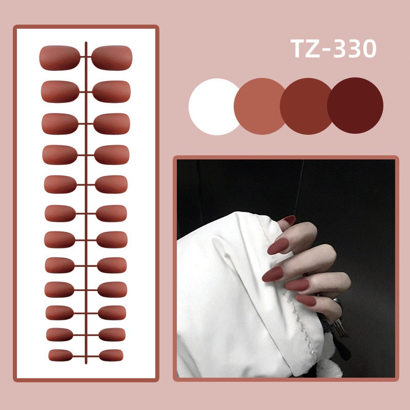 Matte False Nails Glue Square Head - Orchid Unique