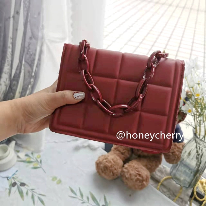 Honeycherry Geo Embossed Flap Mini purse - Orchid Unique
