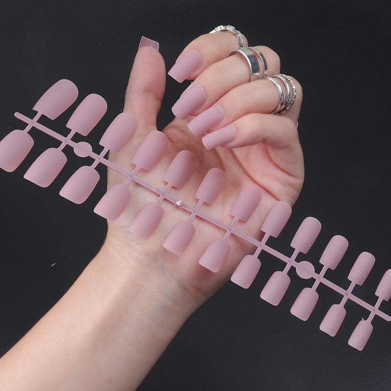 Matte False Nails Glue Square Head - Orchid Unique