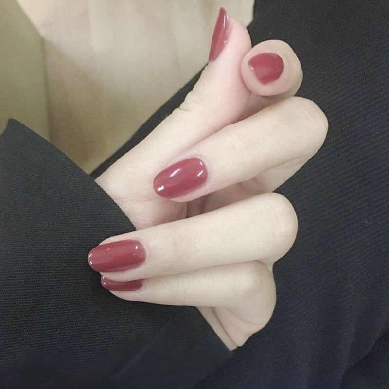 Mid-length False Nails With Glue - Orchid Unique